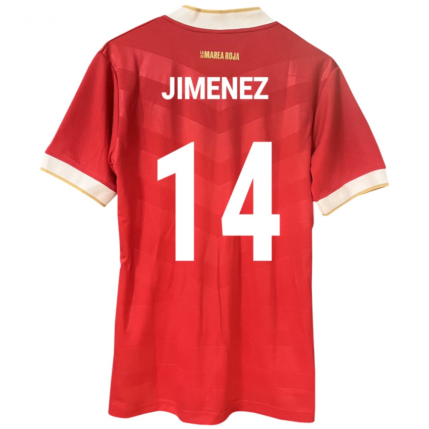 Niño Camiseta Panamá Juan Jiménez #14 Rojo 1ª Equipación 24-26 La Camisa Perú