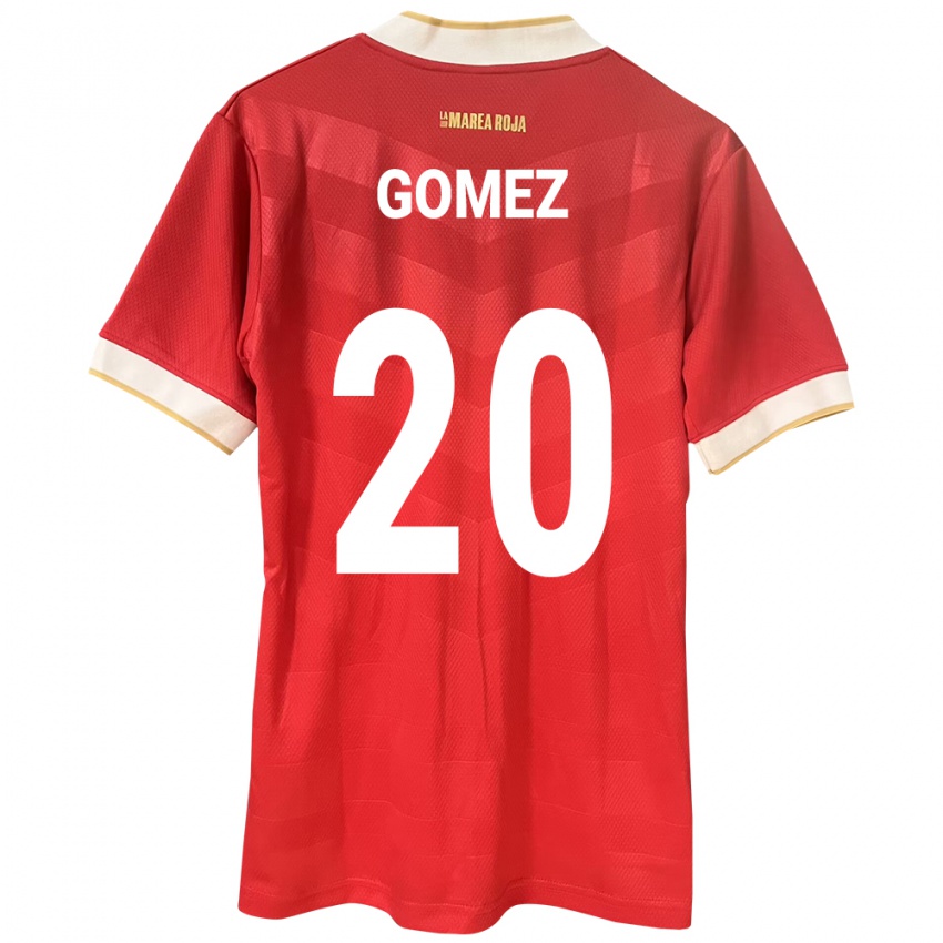 Niño Camiseta Panamá Ernesto Gómez #20 Rojo 1ª Equipación 24-26 La Camisa Perú