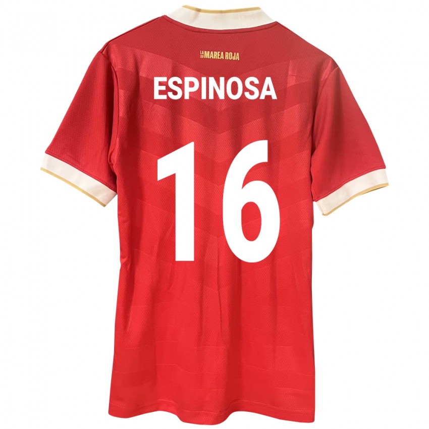 Niño Camiseta Panamá Rebeca Espinosa #16 Rojo 1ª Equipación 24-26 La Camisa Perú