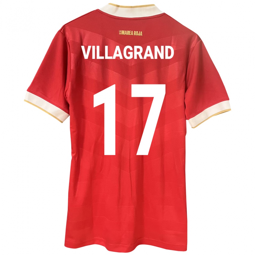 Niño Camiseta Panamá Gabriela Villagrand #17 Rojo 1ª Equipación 24-26 La Camisa Perú