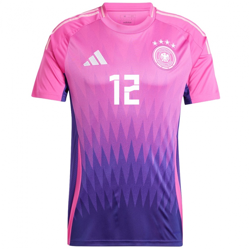 Niño Camiseta Alemania Sara Dabritz #12 Rosado Morado 2ª Equipación 24-26 La Camisa Perú