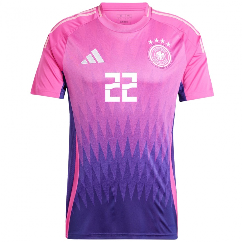 Niño Camiseta Alemania Luca Netz #22 Rosado Morado 2ª Equipación 24-26 La Camisa Perú