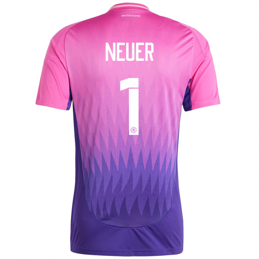 Niño Camiseta Alemania Manuel Neuer #1 Rosado Morado 2ª Equipación 24-26 La Camisa Perú