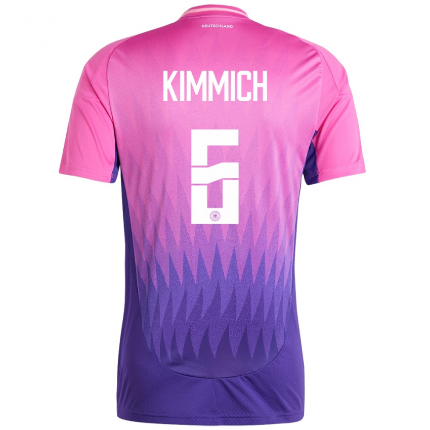 Niño Camiseta Alemania Joshua Kimmich #6 Rosado Morado 2ª Equipación 24-26 La Camisa Perú