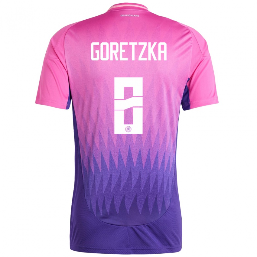 Niño Camiseta Alemania Leon Goretzka #8 Rosado Morado 2ª Equipación 24-26 La Camisa Perú