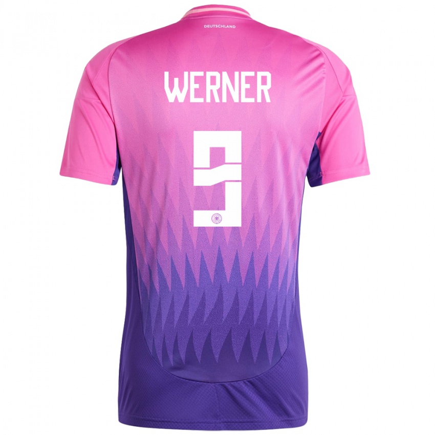 Niño Camiseta Alemania Timo Werner #9 Rosado Morado 2ª Equipación 24-26 La Camisa Perú