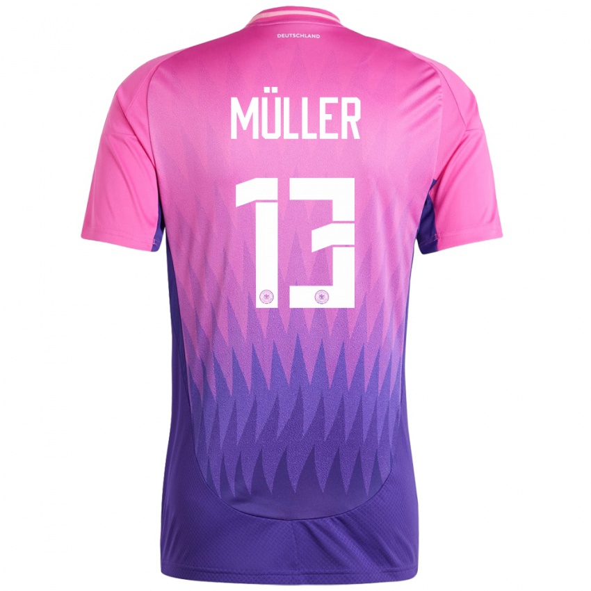 Niño Camiseta Alemania Thomas Muller #13 Rosado Morado 2ª Equipación 24-26 La Camisa Perú