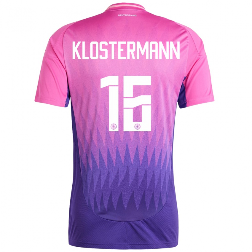 Niño Camiseta Alemania Lukas Klostermann #16 Rosado Morado 2ª Equipación 24-26 La Camisa Perú