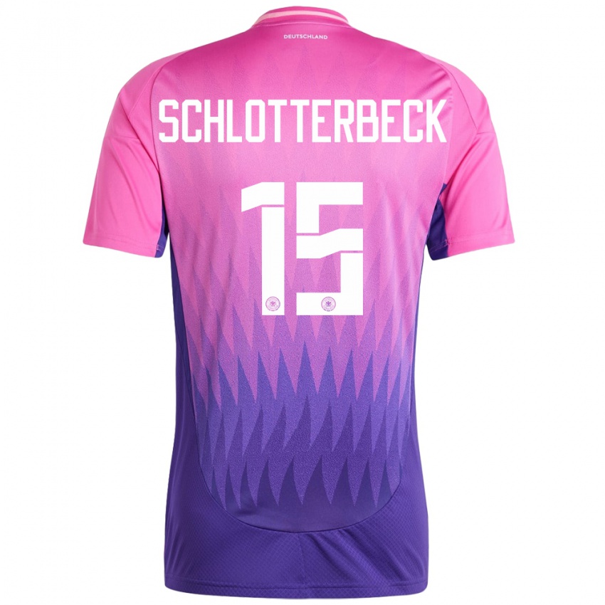 Niño Camiseta Alemania Nico Schlotterbeck #15 Rosado Morado 2ª Equipación 24-26 La Camisa Perú