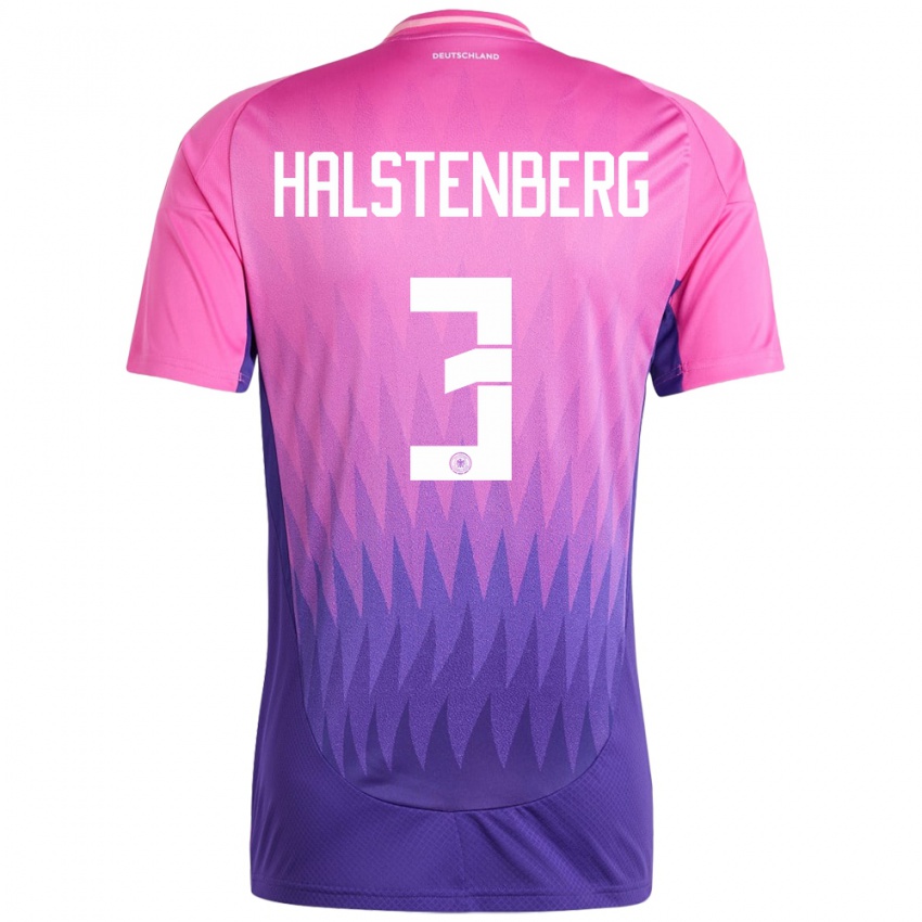 Niño Camiseta Alemania Marcel Halstenberg #3 Rosado Morado 2ª Equipación 24-26 La Camisa Perú