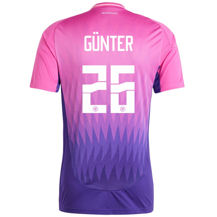 Niño Camiseta Alemania Christian Günter #26 Rosado Morado 2ª Equipación 24-26 La Camisa Perú