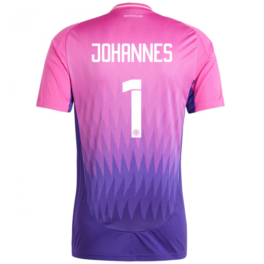 Niño Camiseta Alemania Stina Johannes #1 Rosado Morado 2ª Equipación 24-26 La Camisa Perú