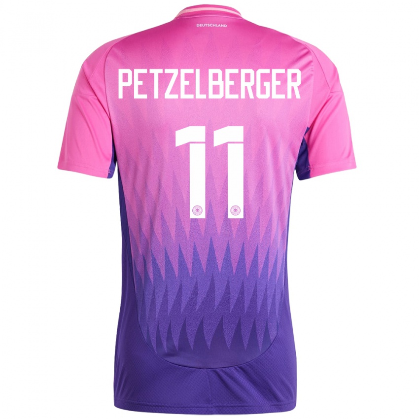 Niño Camiseta Alemania Ramona Petzelberger #11 Rosado Morado 2ª Equipación 24-26 La Camisa Perú