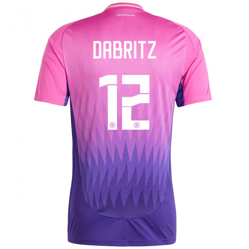 Niño Camiseta Alemania Sara Dabritz #12 Rosado Morado 2ª Equipación 24-26 La Camisa Perú