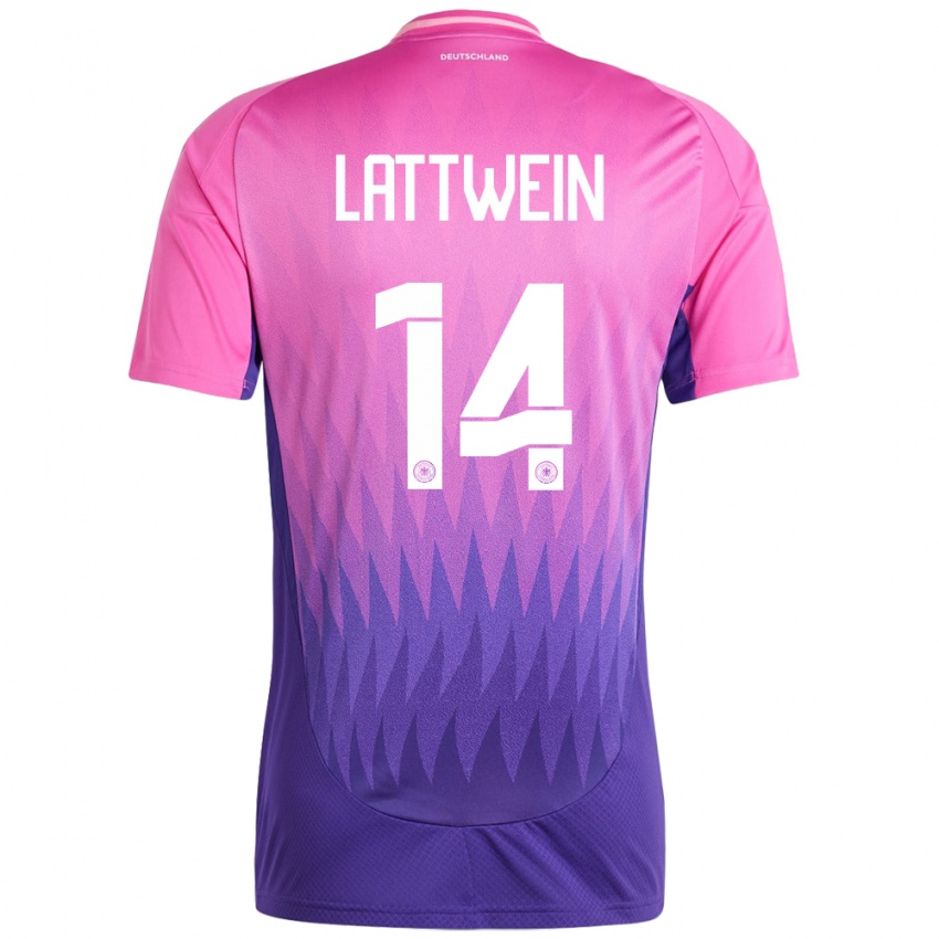 Niño Camiseta Alemania Lena Lattwein #14 Rosado Morado 2ª Equipación 24-26 La Camisa Perú