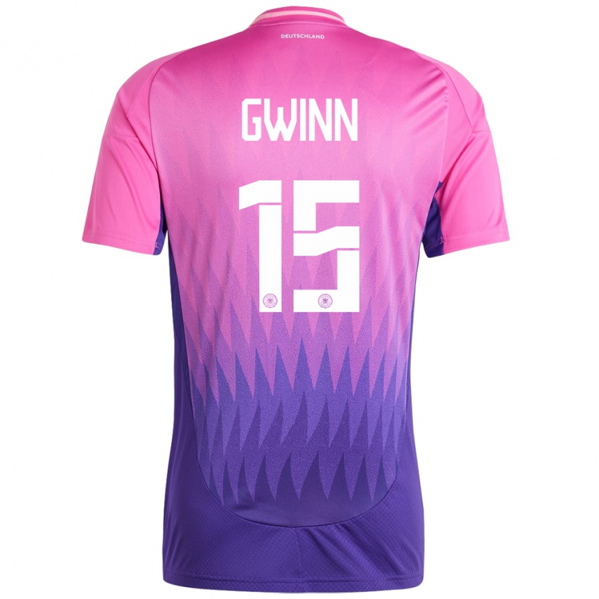 Niño Camiseta Alemania Giulia Gwinn #15 Rosado Morado 2ª Equipación 24-26 La Camisa Perú