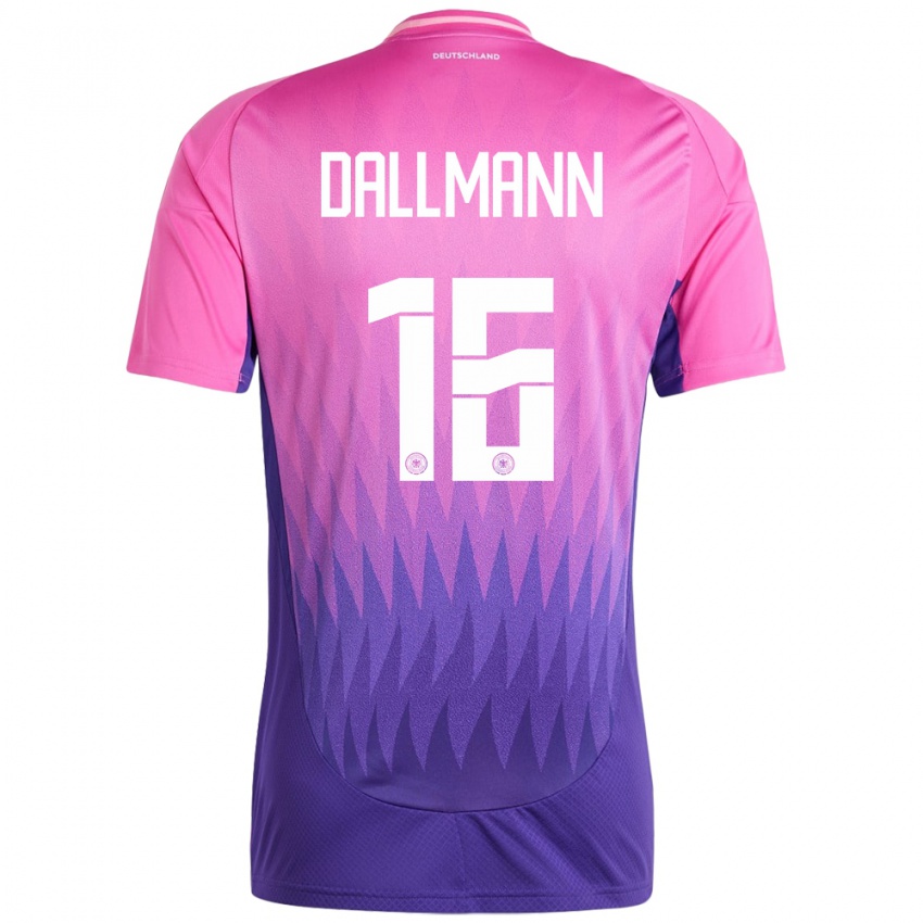 Niño Camiseta Alemania Linda Dallmann #16 Rosado Morado 2ª Equipación 24-26 La Camisa Perú