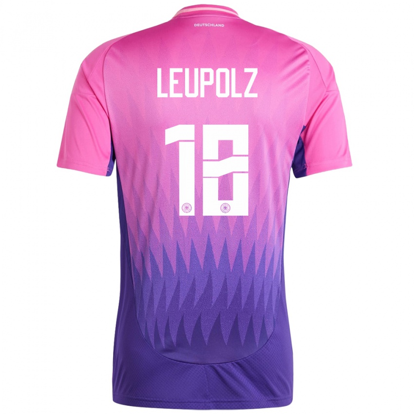 Niño Camiseta Alemania Melanie Leupolz #18 Rosado Morado 2ª Equipación 24-26 La Camisa Perú