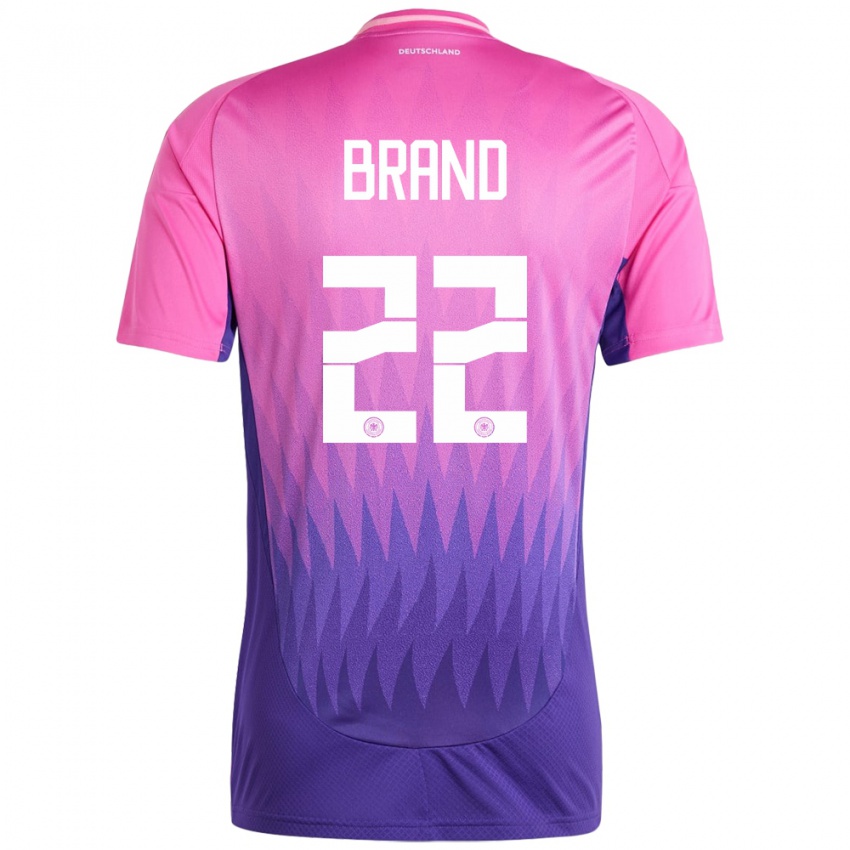 Niño Camiseta Alemania Jule Brand #22 Rosado Morado 2ª Equipación 24-26 La Camisa Perú