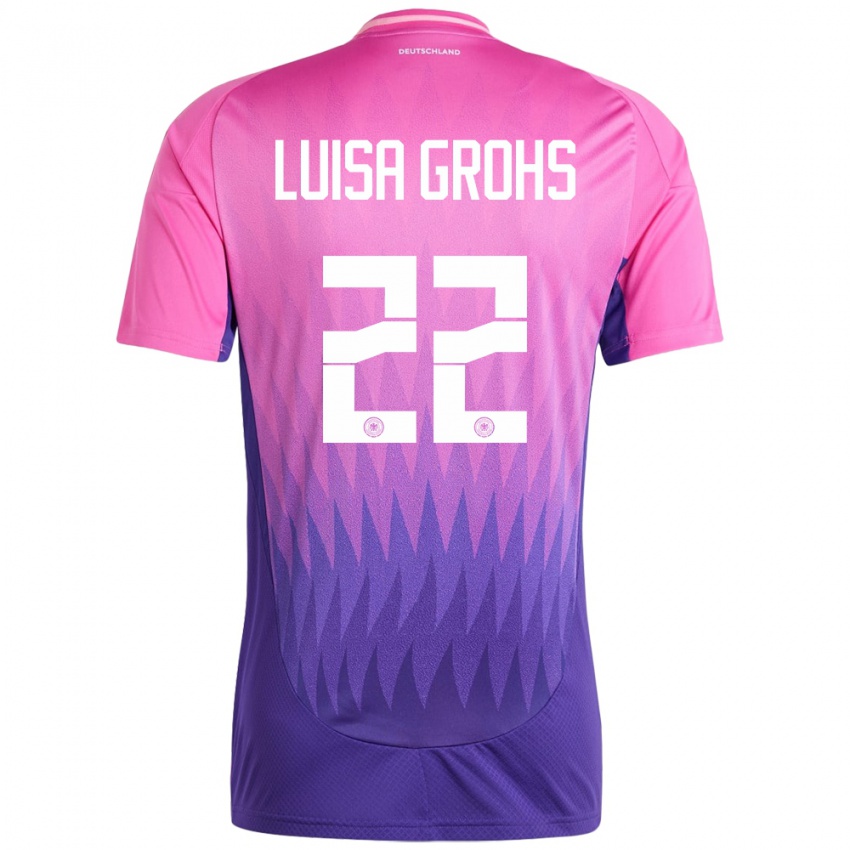 Niño Camiseta Alemania Maria Luisa Grohs #22 Rosado Morado 2ª Equipación 24-26 La Camisa Perú