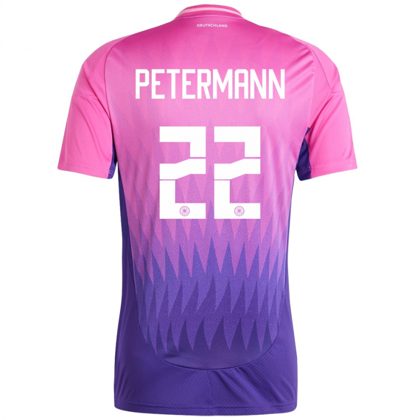 Niño Camiseta Alemania Lena Petermann #22 Rosado Morado 2ª Equipación 24-26 La Camisa Perú