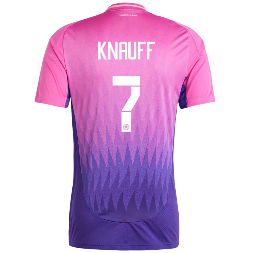 Niño Camiseta Alemania Ansgar Knauff #7 Rosado Morado 2ª Equipación 24-26 La Camisa Perú