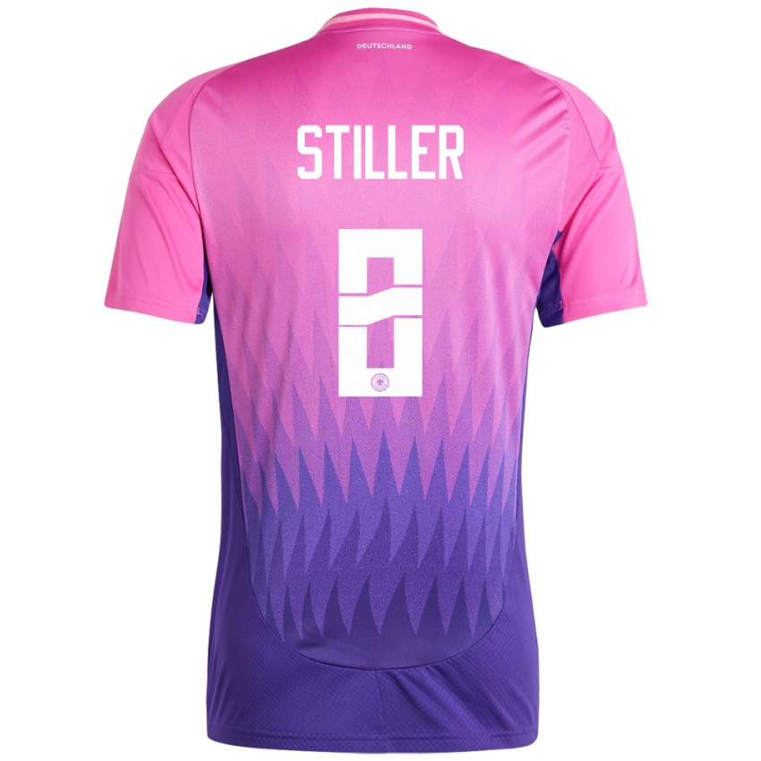 Niño Camiseta Alemania Angelo Stiller #8 Rosado Morado 2ª Equipación 24-26 La Camisa Perú