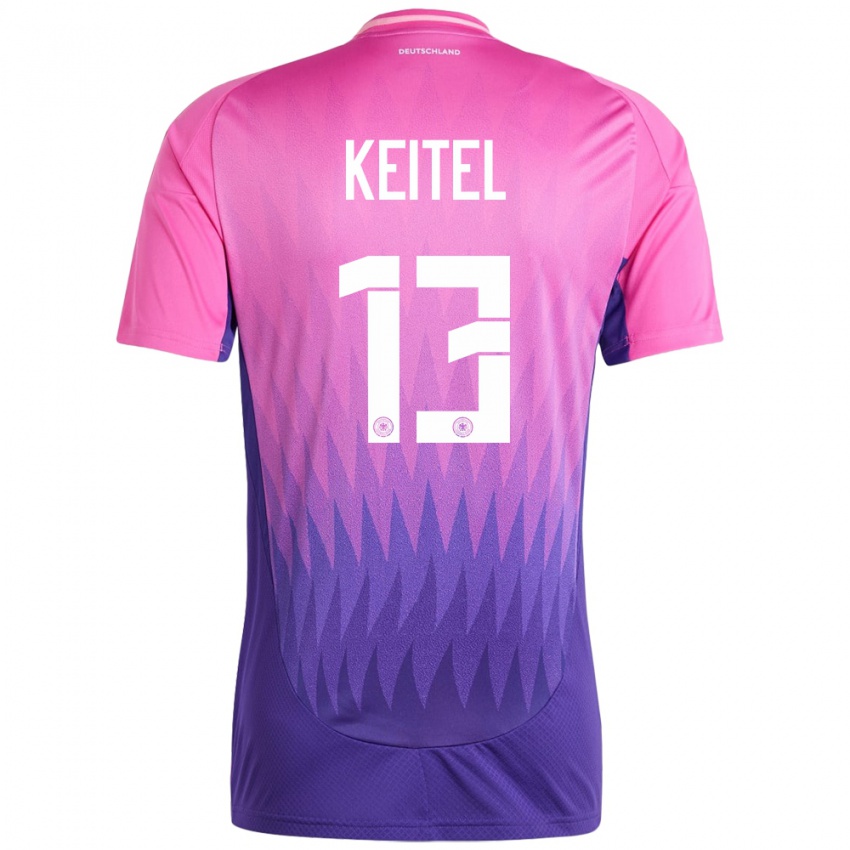 Niño Camiseta Alemania Yannik Keitel #13 Rosado Morado 2ª Equipación 24-26 La Camisa Perú