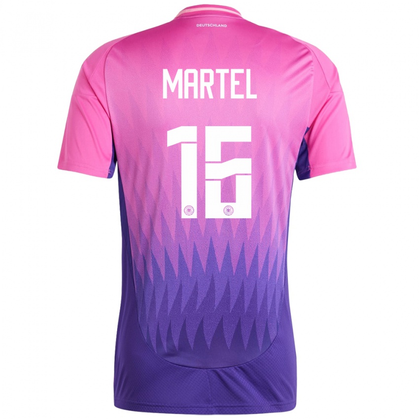 Niño Camiseta Alemania Eric Martel #16 Rosado Morado 2ª Equipación 24-26 La Camisa Perú