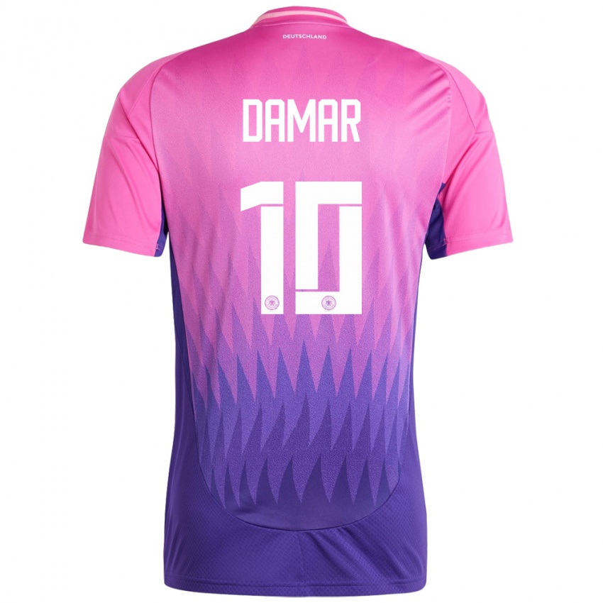 Niño Camiseta Alemania Muhammed Damar #10 Rosado Morado 2ª Equipación 24-26 La Camisa Perú