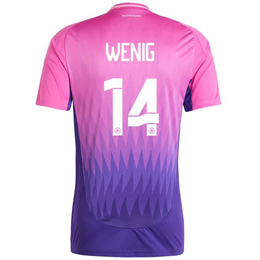 Niño Camiseta Alemania Marcel Wenig #14 Rosado Morado 2ª Equipación 24-26 La Camisa Perú