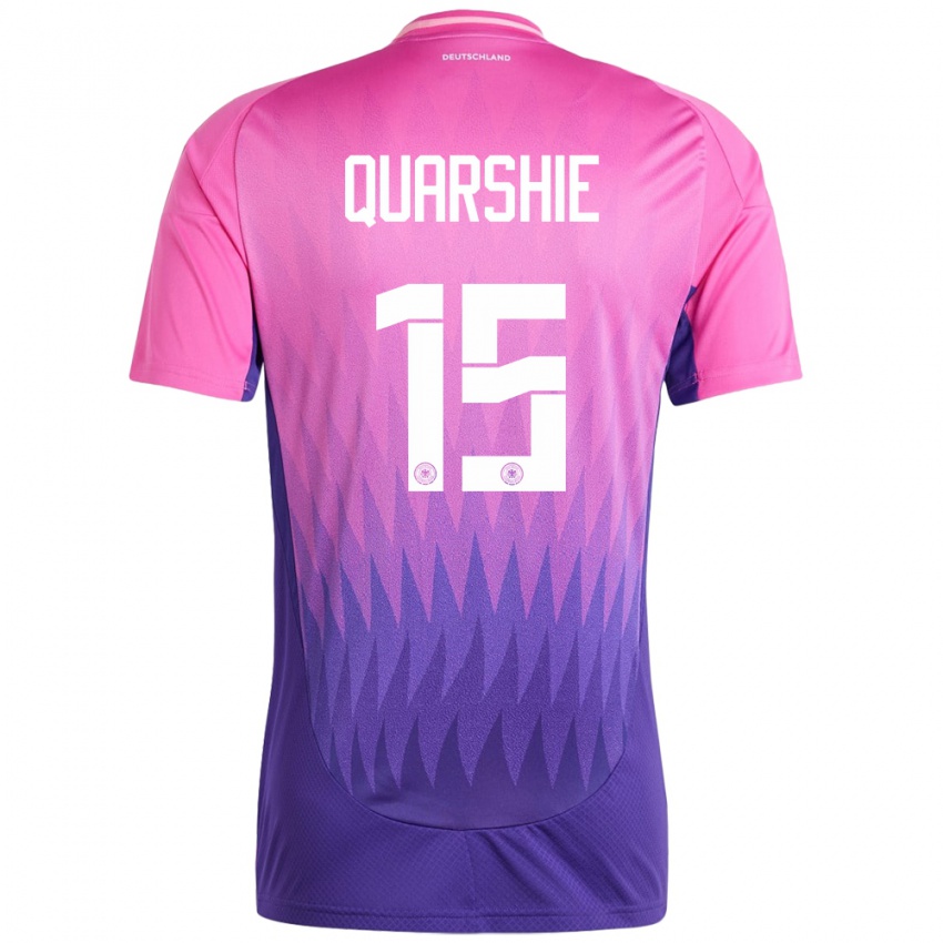 Niño Camiseta Alemania Joshua Quarshie #15 Rosado Morado 2ª Equipación 24-26 La Camisa Perú