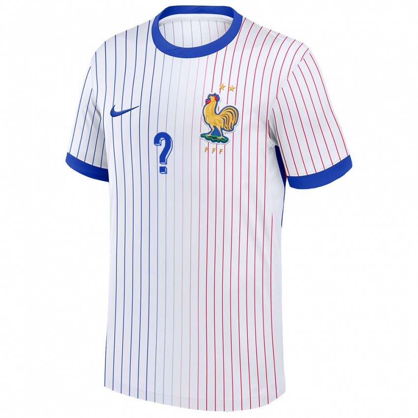 Niño Camiseta Francia Su Nombre #0 Blanco 2ª Equipación 24-26 La Camisa Perú