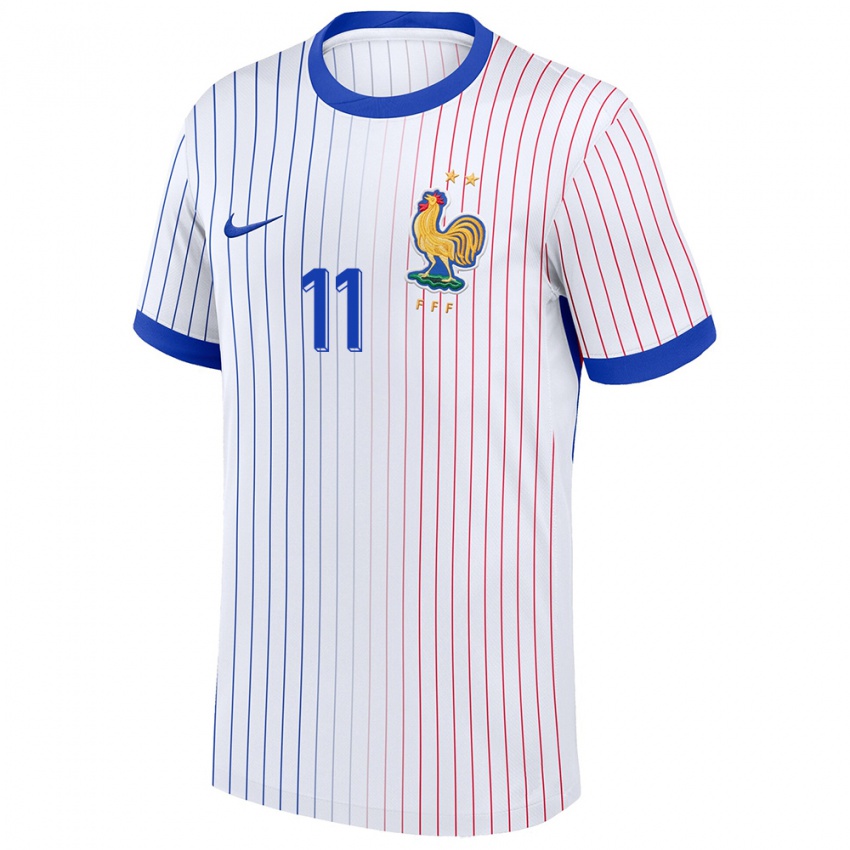 Niño Camiseta Francia Ousmane Dembele #11 Blanco 2ª Equipación 24-26 La Camisa Perú