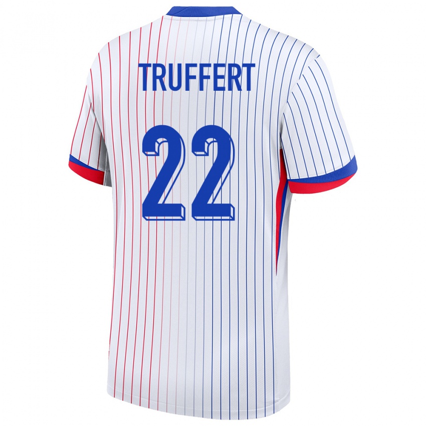 Niño Camiseta Francia Adrien Truffert #22 Blanco 2ª Equipación 24-26 La Camisa Perú