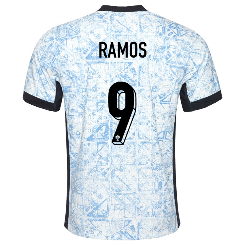 Niño Camiseta Portugal Goncalo Ramos #9 Crema Azul 2ª Equipación 24-26 La Camisa Perú