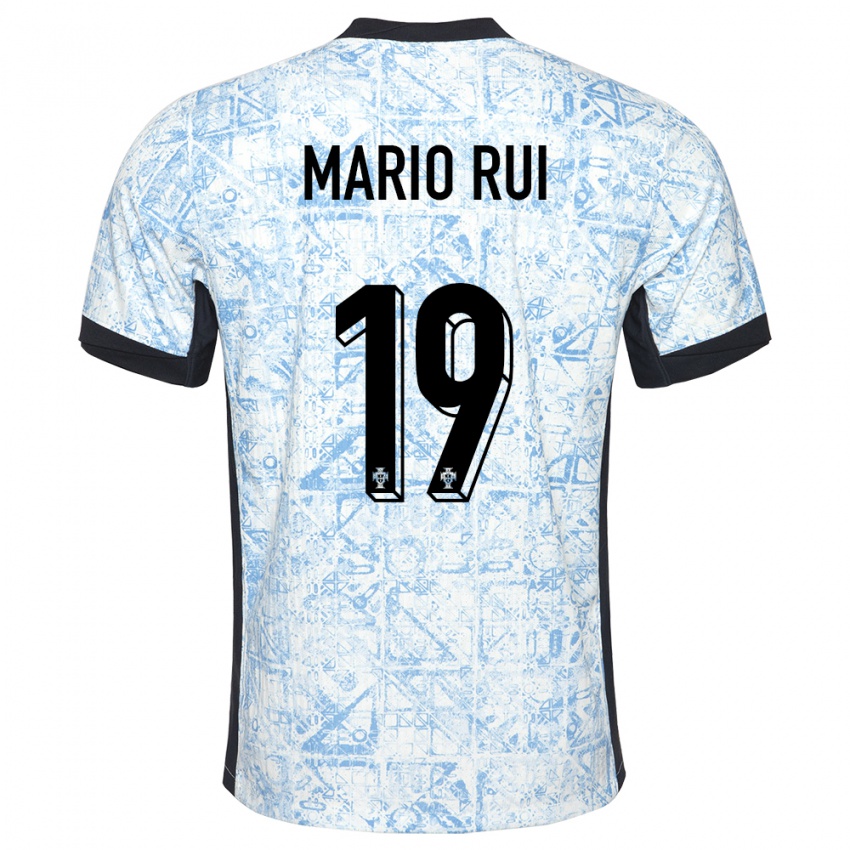 Niño Camiseta Portugal Mario Rui #19 Crema Azul 2ª Equipación 24-26 La Camisa Perú