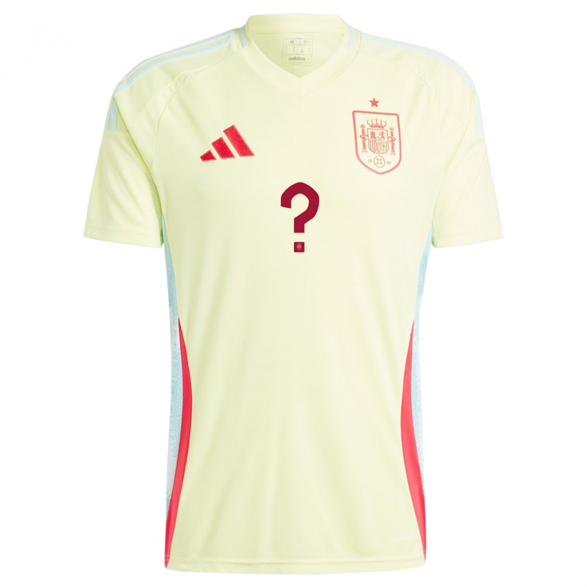 Niño Camiseta España Su Nombre #0 Amarillo 2ª Equipación 24-26 La Camisa Perú