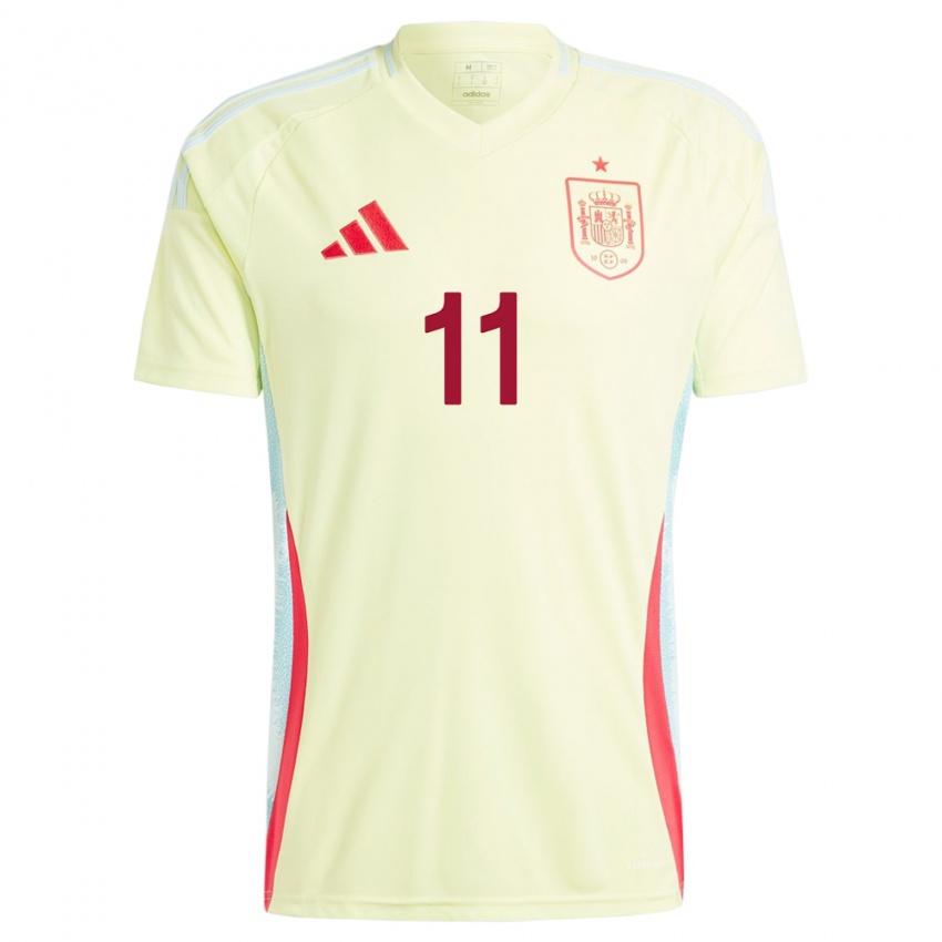 Niño Camiseta España Alexia Putellas #11 Amarillo 2ª Equipación 24-26 La Camisa Perú