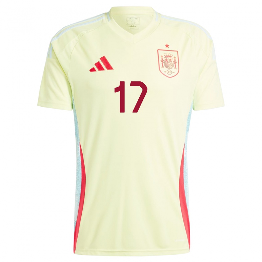 Niño Camiseta España Lucia Garcia #17 Amarillo 2ª Equipación 24-26 La Camisa Perú