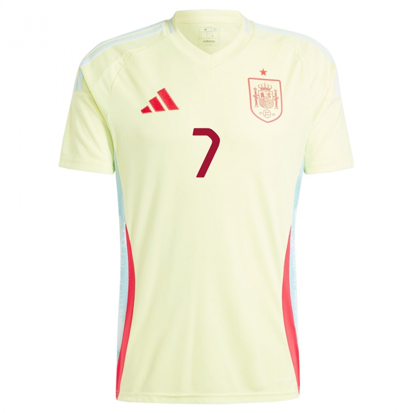 Niño Camiseta España Fabio Blanco #7 Amarillo 2ª Equipación 24-26 La Camisa Perú