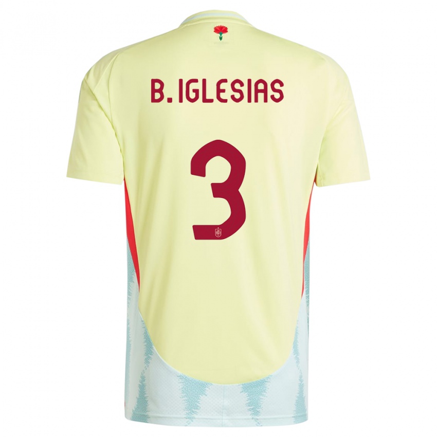 Niño Camiseta España Borja Iglesias #3 Amarillo 2ª Equipación 24-26 La Camisa Perú