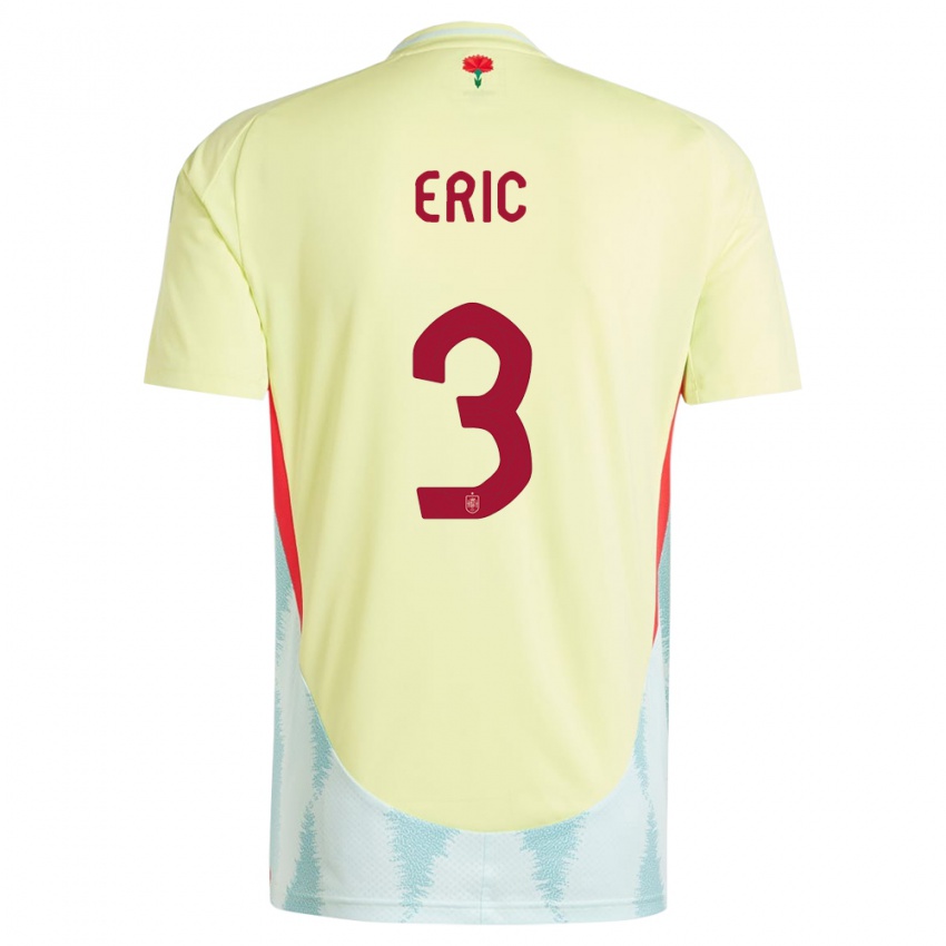 Niño Camiseta España Eric Garcia #3 Amarillo 2ª Equipación 24-26 La Camisa Perú