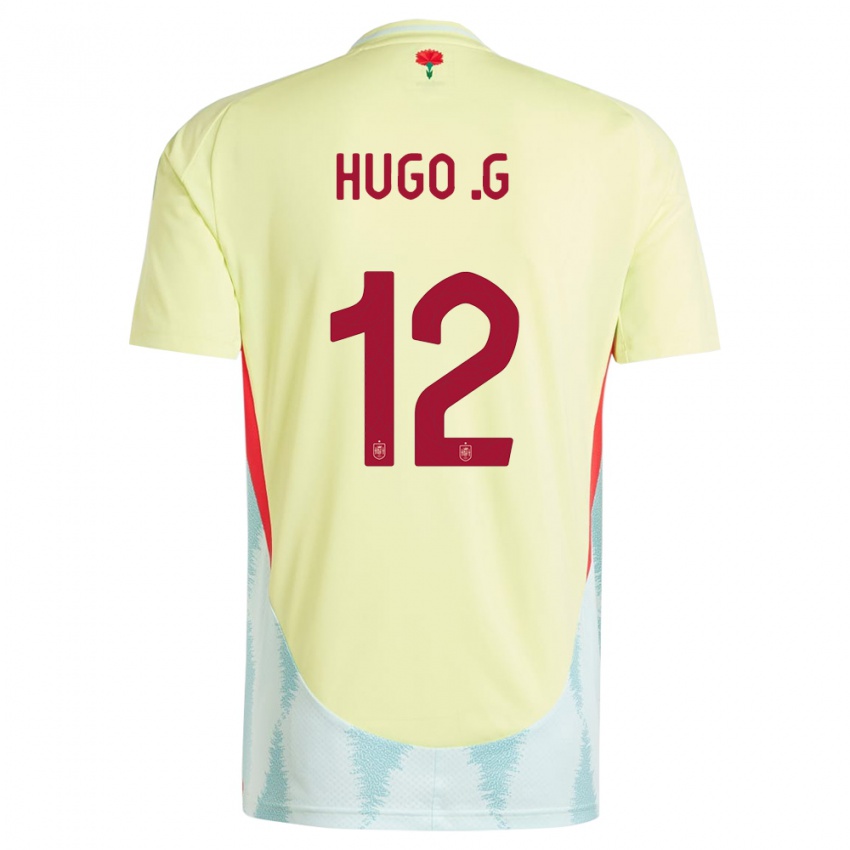 Niño Camiseta España Hugo Guillamon #12 Amarillo 2ª Equipación 24-26 La Camisa Perú