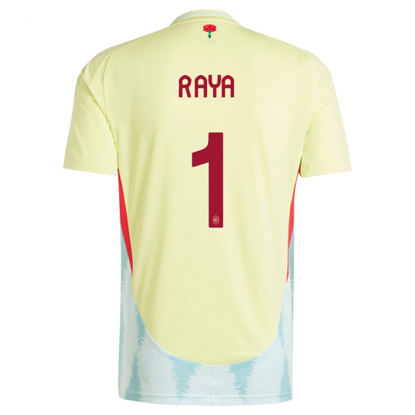 Niño Camiseta España David Raya #1 Amarillo 2ª Equipación 24-26 La Camisa Perú