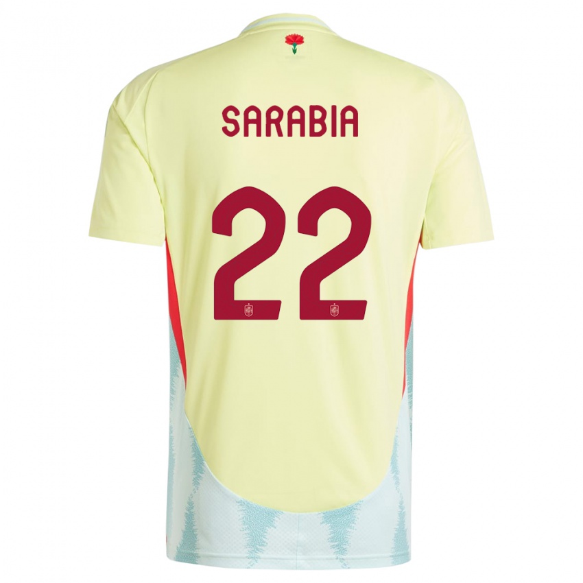 Niño Camiseta España Pablo Sarabia #22 Amarillo 2ª Equipación 24-26 La Camisa Perú