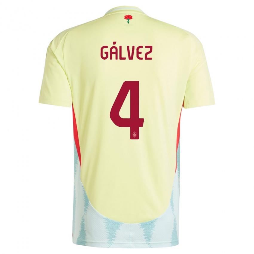 Niño Camiseta España Rocio Galvez #4 Amarillo 2ª Equipación 24-26 La Camisa Perú