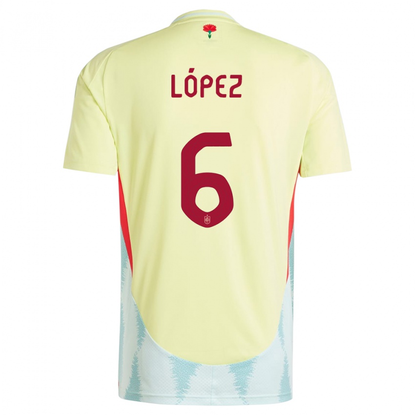 Niño Camiseta España Maitane Lopez #6 Amarillo 2ª Equipación 24-26 La Camisa Perú