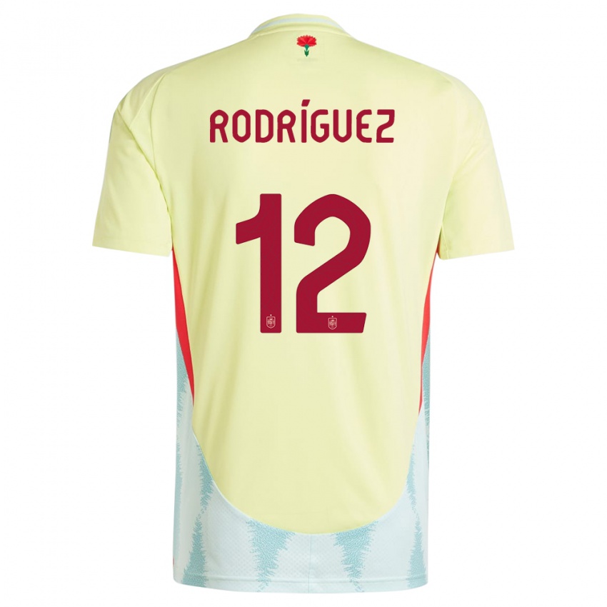 Niño Camiseta España Lucia Rodriguez #12 Amarillo 2ª Equipación 24-26 La Camisa Perú