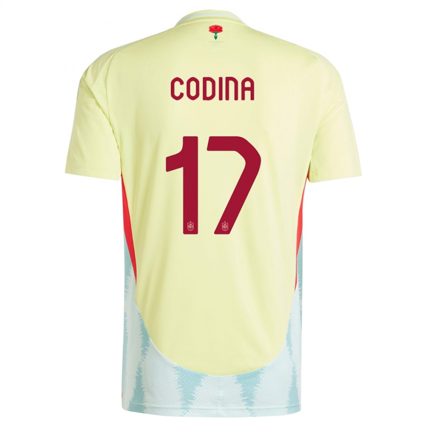 Niño Camiseta España Laia Codina #17 Amarillo 2ª Equipación 24-26 La Camisa Perú